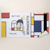 Geweldig neoplasticisme Art Monogram. Brief B Strandlaken (Voorkant)