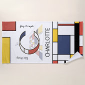 Geweldig neoplasticisme Art Monogram. Brief C Strandlaken (Voorkant)