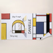 Geweldig neoplasticisme Art Monogram. Brief D Strandlaken (Voorkant)