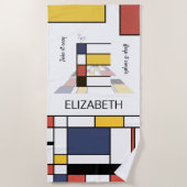 Geweldig neoplasticisme Art Monogram. Brief E Strandlaken (Voorkant)