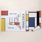 Geweldig neoplasticisme Art Monogram. Brief F Strandlaken (Voorkant)