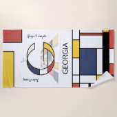 Geweldig neoplasticisme Art Monogram. Brief G Strandlaken (Voorkant)