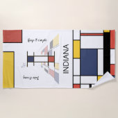 Geweldig neoplasticisme Art Monogram. Brief I Strandlaken (Voorkant)