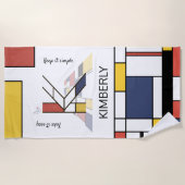 Geweldig neoplasticisme Art Monogram. Brief K Strandlaken (Voorkant)