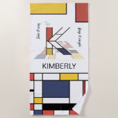 Geweldig neoplasticisme Art Monogram. Brief K Strandlaken (Voorkant)