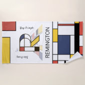 Geweldig neoplasticisme Art Monogram. Brief R Strandlaken (Voorkant)