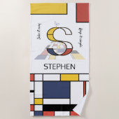 Geweldig neoplasticisme Art Monogram. Brief S Strandlaken (Voorkant)