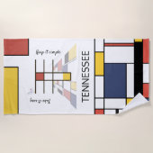 Geweldig neoplasticisme Art Monogram. Brief T Strandlaken (Voorkant)