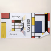 Geweldig neoplasticisme Art Monogram. Brief U Strandlaken (Voorkant)