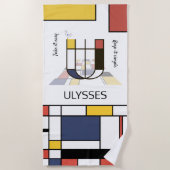 Geweldig neoplasticisme Art Monogram. Brief U Strandlaken (Voorkant)