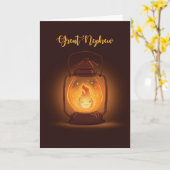 Geweldig Nephew denken aan je in Camp met Lantern Kaart (Gele Bloem)