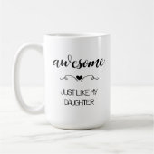 Geweldig net als dochter moeder koffiemok (Links)