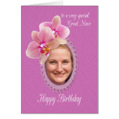 Geweldig nichtje Speciale Verjaardagswensen Orchid (Voorkant)