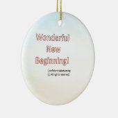 Geweldig nieuw begin keramisch ornament (Rechts)