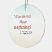 Geweldig nieuw begin keramisch ornament (Links)