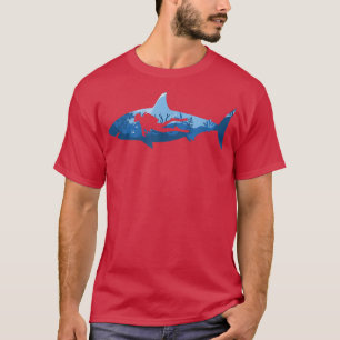 Geweldig ontwerp van haaienduiker t-shirt