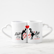 geweldig ontwerp voor mok om liefde te koppelen