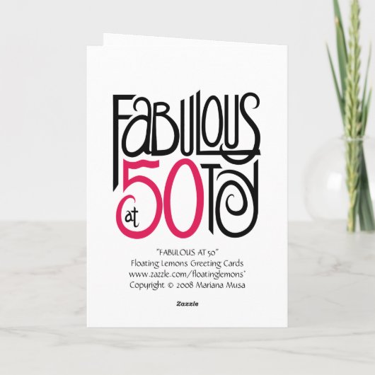 Geweldig op 50 Kaart (Achterkant)