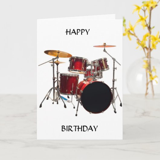 GEWELDIG OP EEN GEWELDIGE "DRUMMER" KAART (Gele Bloem)