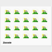 Geweldig opstaan morgen ronde sticker (Vel)
