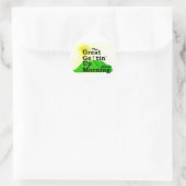 Geweldig opstaan morgen ronde sticker (Tas)