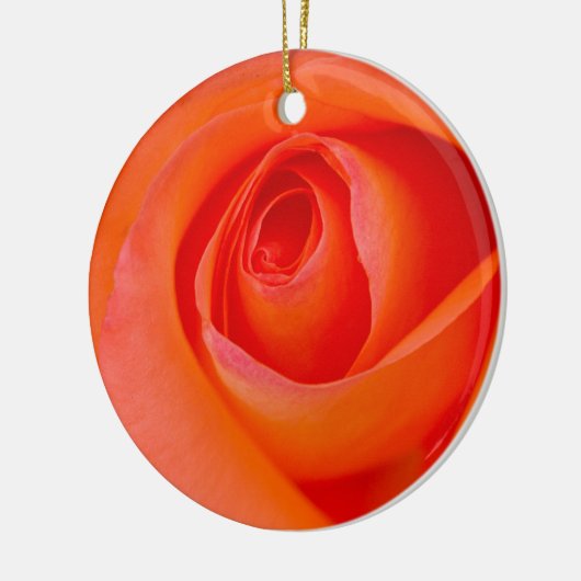 Geweldig Oranje Roos Bud Keramisch Ornament (Links)