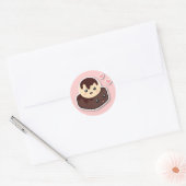 Geweldig paar Vanilla Ice Cream en Brownie Ronde Sticker (Envelop)