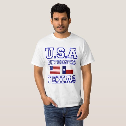 Geweldig Patriottisch Echt Texas T-shirt (Voorkant volledig)