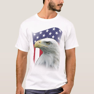 Geweldig patriottisch ontwerp Adelaar en Vlag T-shirt