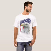 Geweldig patriottisch ontwerp Adelaar en Vlag T-shirt (Voorkant volledig)