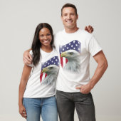 Geweldig patriottisch ontwerp Adelaar en Vlag T-shirt (Unisex)