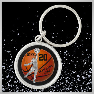 Geweldig persoonlijk basketbalteam voor meisjes sleutelhanger