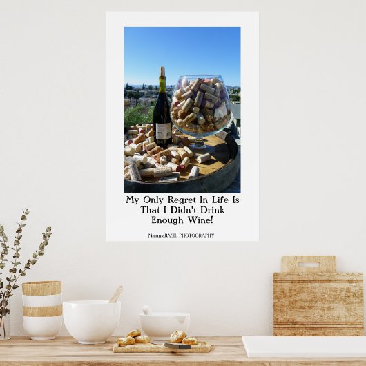 Geweldig Poster met wijnovers! (Keuken)