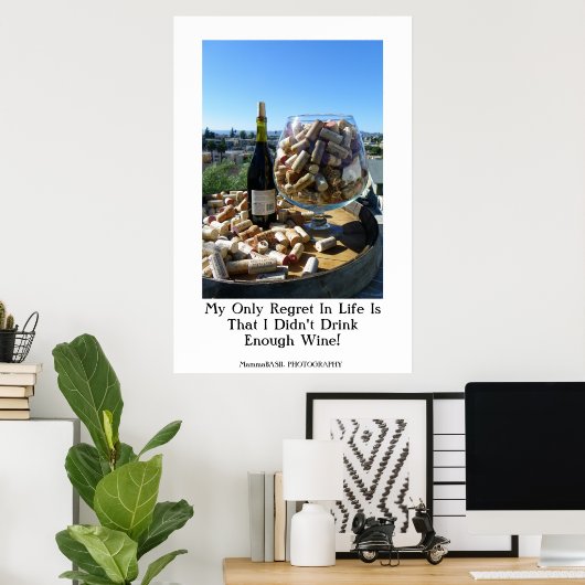 Geweldig Poster met wijnovers! (Thuiskantoor)