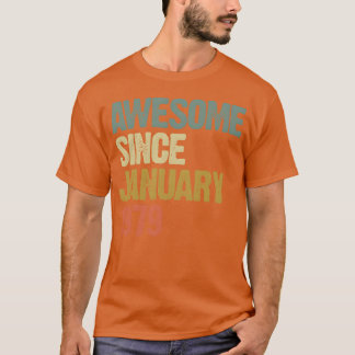 Geweldig Retro Awesome sinds januari 1979 grappig T-shirt
