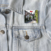 Geweldig! Rye England Vierkante Button 5,1 Cm (In situ)