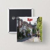 Geweldig! Rye England Vierkante Button 5,1 Cm (Voorkant /achterkant)