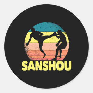 Geweldig Sanshou-ontwerp Chinees kickboksen martia Ronde Sticker
