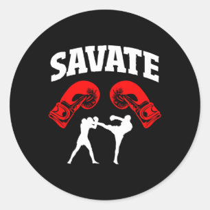 Geweldig Savate Boksen Design Trap Mma Kickboksen Ronde Sticker