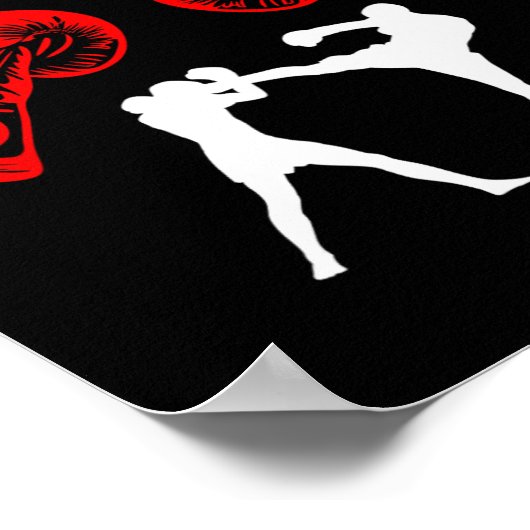 Geweldig Savate Boxing Design Kick MMA Kickboksen Poster (Hoek)