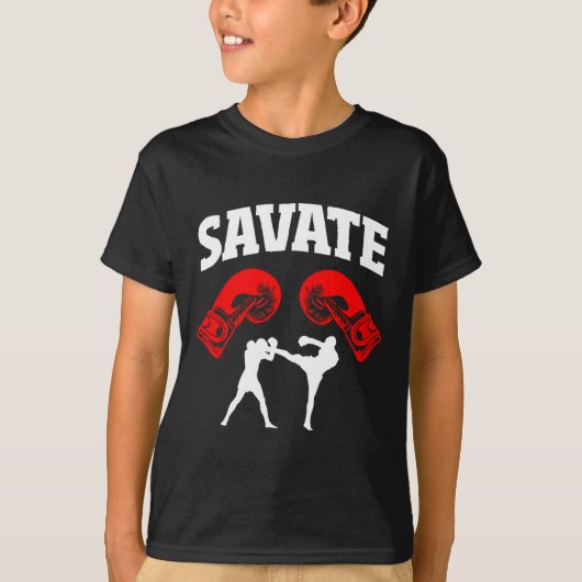 Geweldig Savate Boxing Design Kick MMA Kickboksen T-shirt (Voorkant)