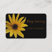 Geweldig Schattig zwart met geel zonnebloem Visitekaartje (Voorkant)