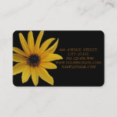 Geweldig Schattig zwart met geel zonnebloem Visitekaartje (Achterkant)