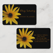 Geweldig Schattig zwart met geel zonnebloem Visitekaartje (Voorkant / Achterkant)