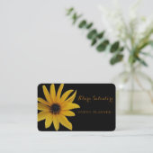 Geweldig Schattig zwart met geel zonnebloem Visitekaartje (Staand voorkant)