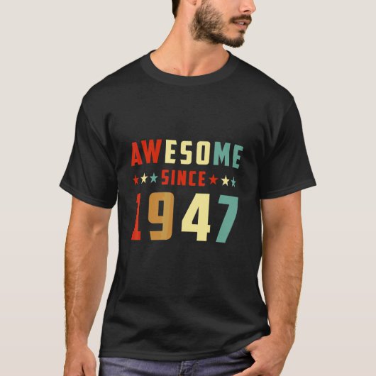 Geweldig sinds 1947 Verjaardag T-shirt (Voorkant)