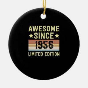 Geweldig sinds 1956 Retro 66 Jaar Verjaardag Keramisch Ornament