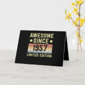 Geweldig sinds 1957 Retro 65 Jaar Verjaardag Kaart (Gele Bloem)