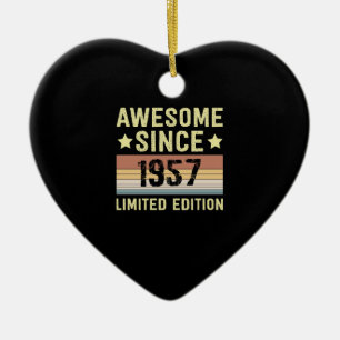 Geweldig sinds 1957 Retro 65 Jaar Verjaardag Keramisch Ornament