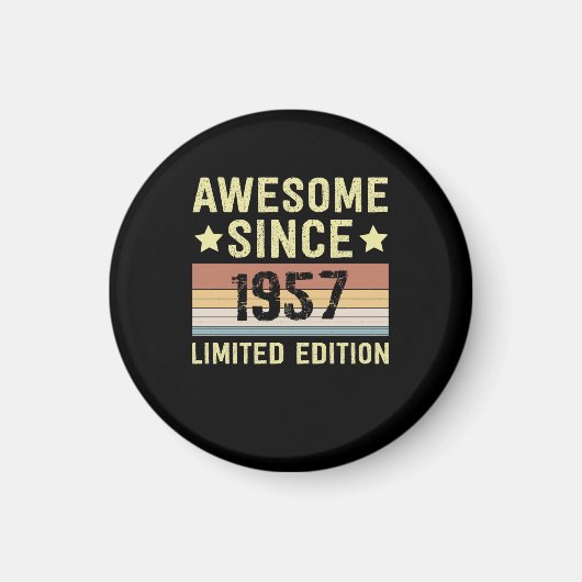 Geweldig sinds 1957 Retro 65 Jaar Verjaardag Magneet (Voorkant)